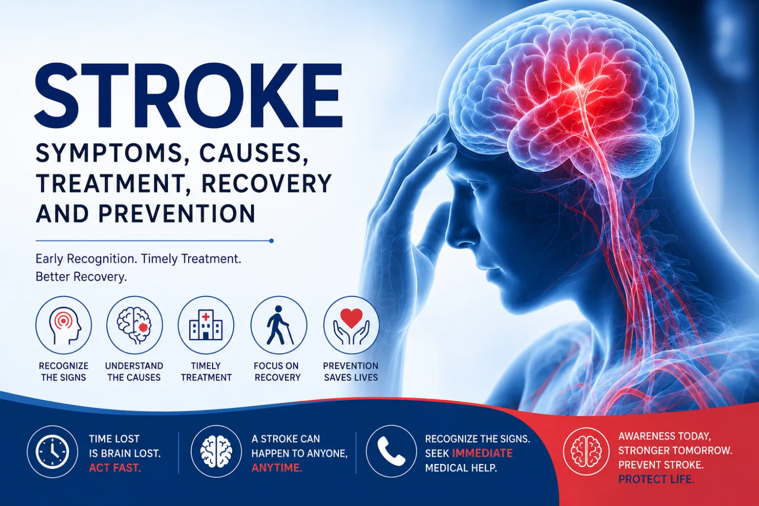 Stroke: Symptoms, Causes, Treatment, Recovery and Prevention
